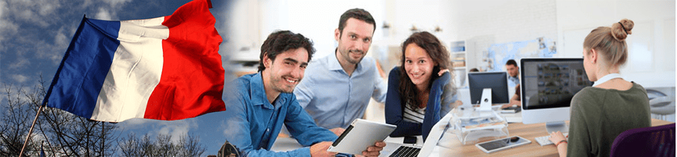 Personas entusiasmadas por aprender frances.